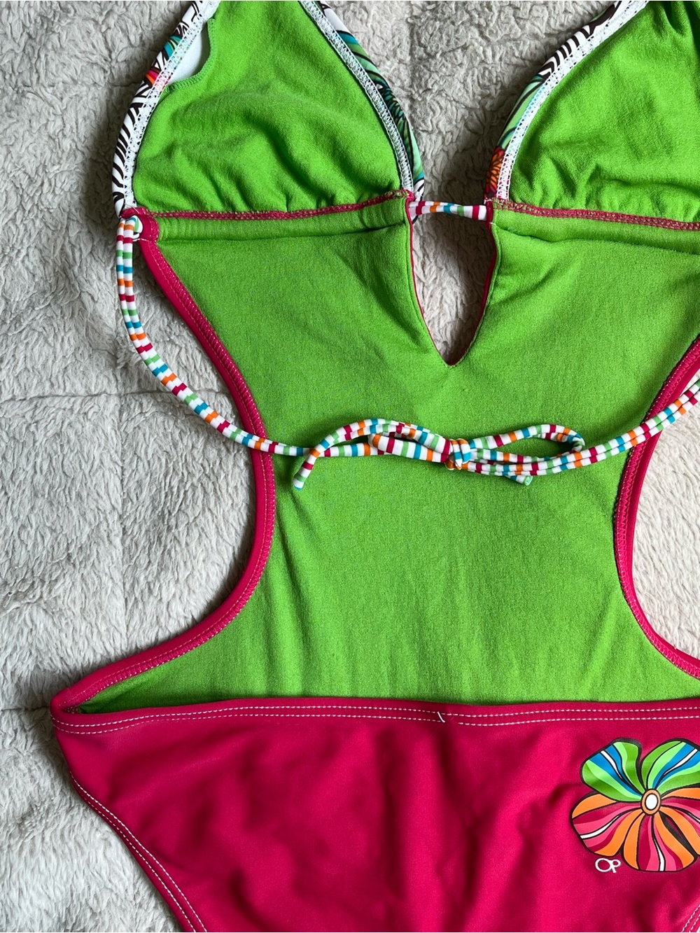 Y2K Ocean Pacific One Piece Cut Out Backless Swimsuit Size S/M - Picture 7 of 12